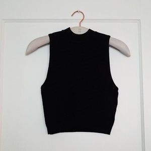Express cropped, textured sleeveless top